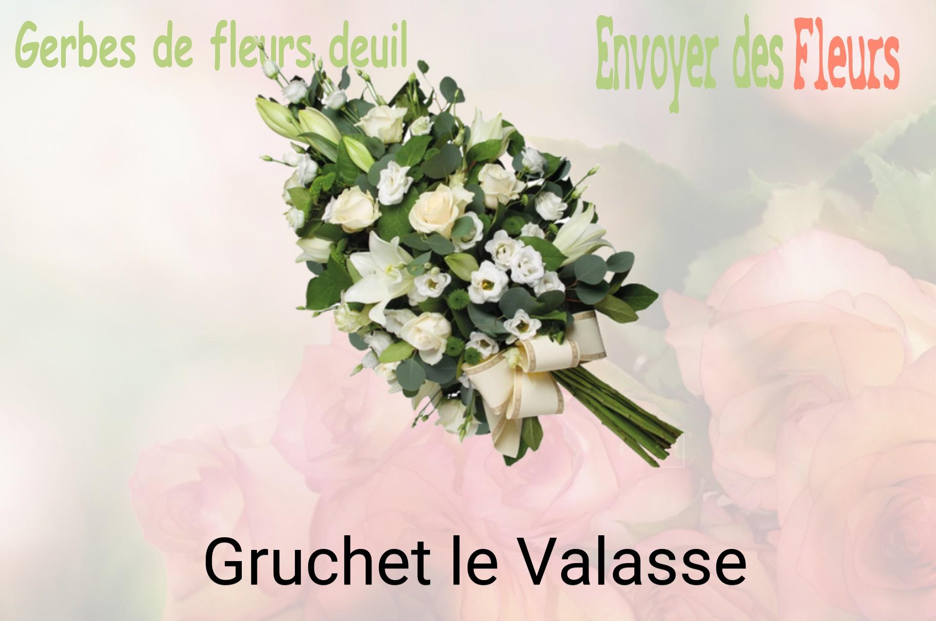 Gerbe de fleurs de deuil livrée à Gruchet-le-Valasse